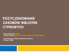 Pozycjonowanie zasobów bibliotek cyfrowych