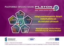 Usługi przechowywania danych KMD/PLATON-U4 dla bibliotek cyfrowych