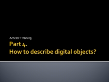 How to describe digital objects?