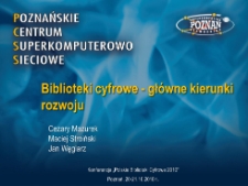 Biblioteki cyfrowe - główne kierunki rozwoju