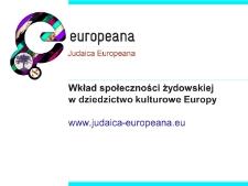 Wkład społeczności żydowskiej w dziedzictwo kulturowe Europy