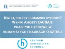 Kim są Polscy humaniści cyfrowi? Wyniki ankiety DARIAH